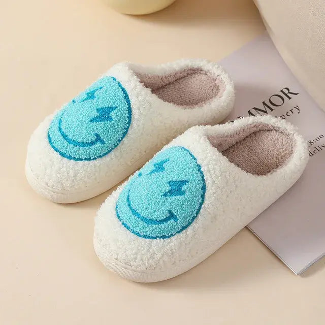 House Slippers for Women, Cute Big Small Heart, Fluffy Cozy Home Comfy Shoes for Ladies, Indoor Slippers for Winter, Mushroom